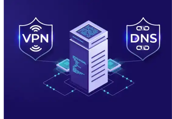 VPN ve DNS karşılaştırması hakkında illüstrasyon.