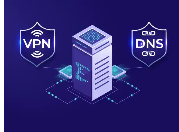 VPN ve DNS karşılaştırması hakkında illüstrasyon.