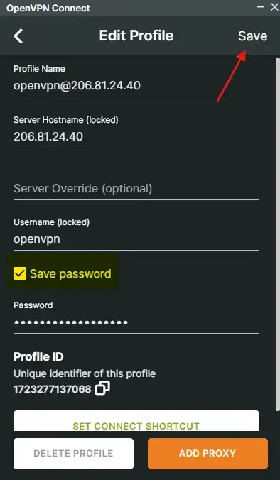 OpenVPN Connect uygulaması yapılandırma yönergesi-3